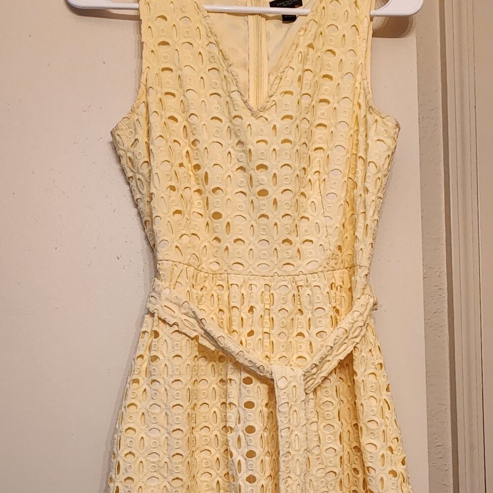 Yellow Eyelet Dress